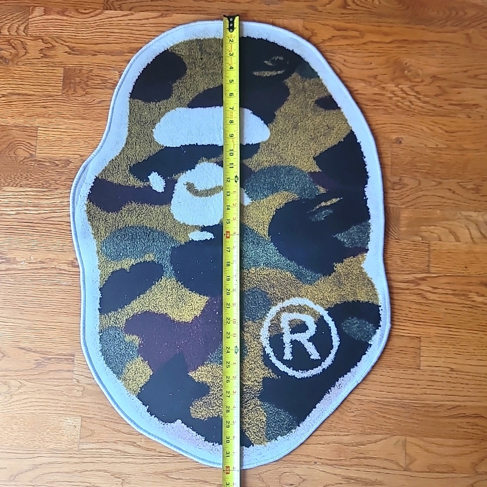 Bape Bapehead Camo Rug Mat - Picture 2 of 3